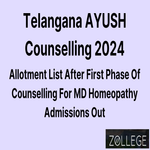 Telangana AYUSH Counselling 2024 Released Allotment List After First Phase Of Counselling For MD Homeopathy